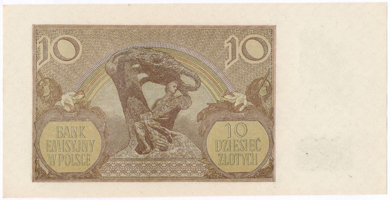 Banknot. 10 złotych 1940 seria J